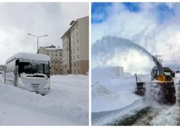 Bêdlis’te 110 köy yolu kardan kapandı