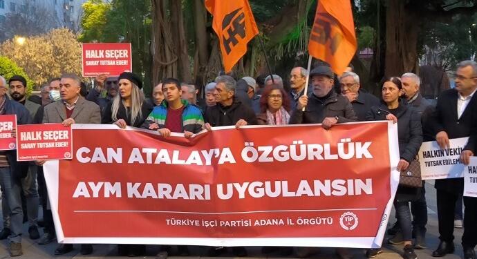 Atalay’ın vekilliğinin düşürülmesi Adana’da protesto edildi
