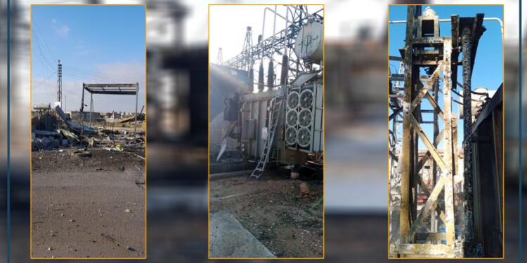 Türkiye Eyn İsa’da elektrik istasyonunu bombaladı