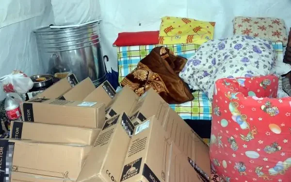 Ölüm haberi sonrası çadıra Türk bayrağı asıldı, aileye 10 adet ısıtıcı verildi