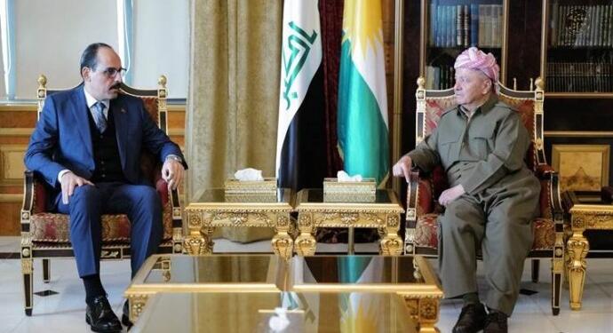 MİT Başkanı Kalın Mesud Barzani ile görüştü