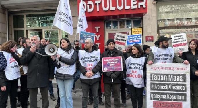 Özel Sektör Öğretmenleri eylemine müdahale: Bir gözaltı