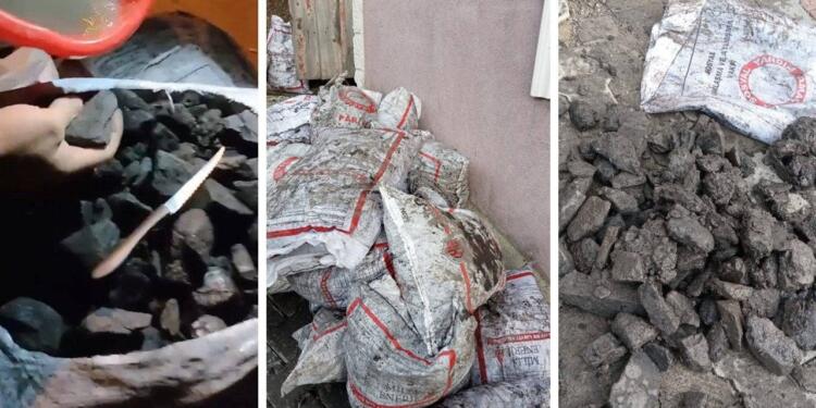‘Yardım kömürü’ diye taş dağıtıldı
