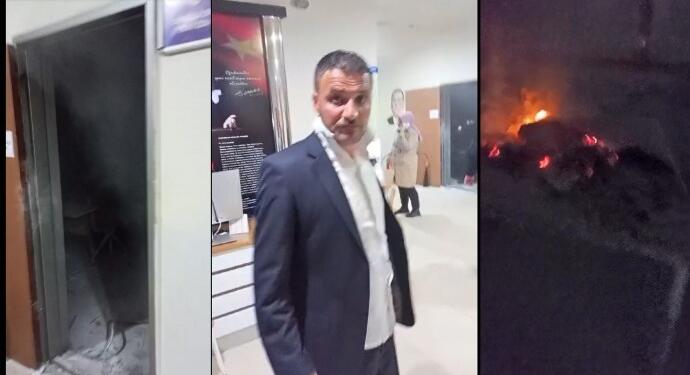 Curnê Reş’te seçimi kaybeden AKP’liler sandığı ateşe verdi