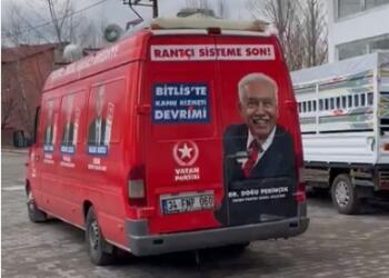 Vatan Partisi Bêdlîs’te seçim aracından Kürtçe müzik açtı