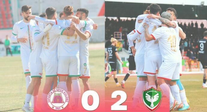 Amedspor rakibini 2-0 yenerek liderliğini sürdürdü