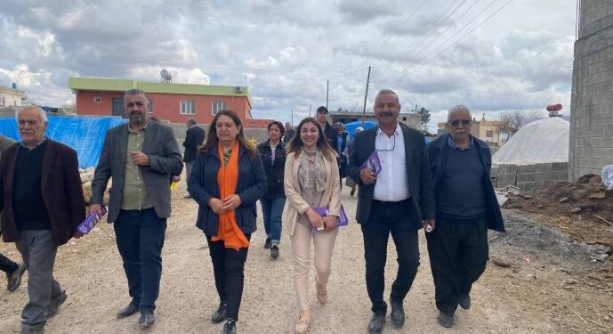 DEM Parti adayları sokak sokak halkla buluştu