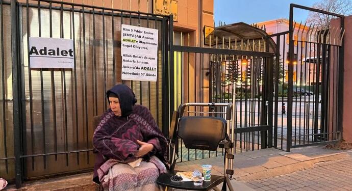 Adalet Bakanlığı kapısı da Emine Şenyaşar’a kapatıldı