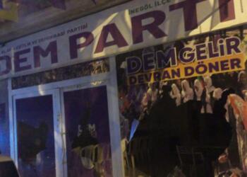 DEM Parti İnegöl ilçe binasına saldırı düzenlendi