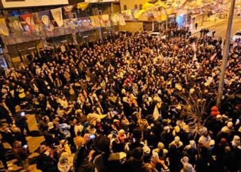 DEM Parti Mêrdîn’de seçim çalışmalarını hızlandı: Kerboran’da meşaleli yürüyüş