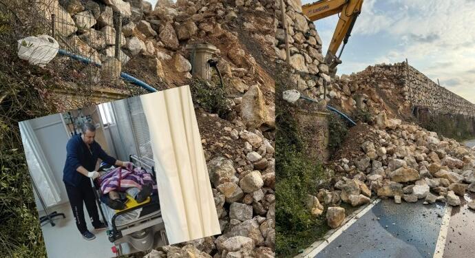 Artuklu’da duvarının çöktü, 2 işçi yaralandı