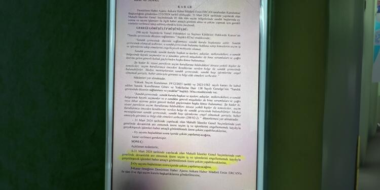 YSK gazetecilerin görüntü almasını yasakladı