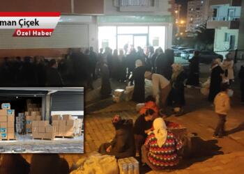 Kayyımların ‘yardım’ kolilerinde AKP’li adayın resmi