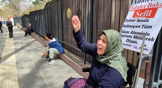 Emine Şenyaşar bayramda da adalet nöbetinde