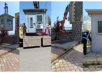 Eşbaşkanların ilk görevi ‘güvenlik’ kulübesini kaldırmak oldu