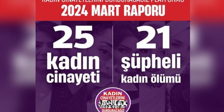 KCDP Mart ayı raporu: 25 kadın katledildi