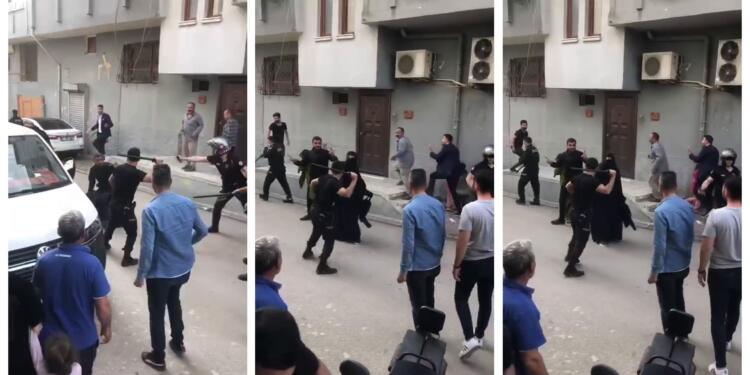 Polisin şiddet uyguladığı hamile kadın hastaneye kaldırıldı