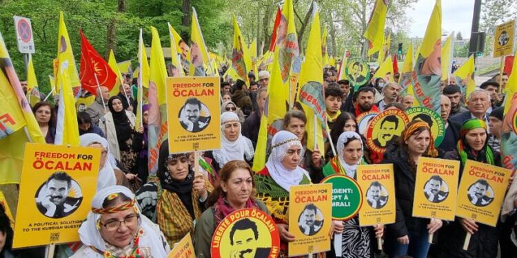 Avrupa Konseyi önünde Abdullah Öcalan için miting: Sessizliği artık kabul etmeyeceğiz