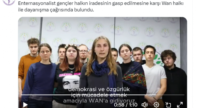 Seçimleri izlemeye gelen enternasyonalist gençler Wan’a gidiyor