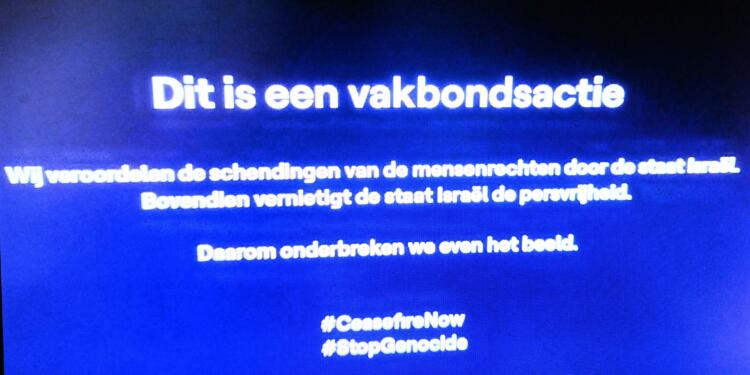 Belçika’nın VRT televizyonundan İsrail protestosu