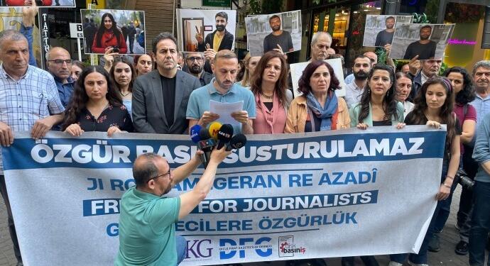 Amed ve Wan’da DFG, MKG ve DİSK’ten basın özgürlüğü açıklaması: Mücadele sürecek