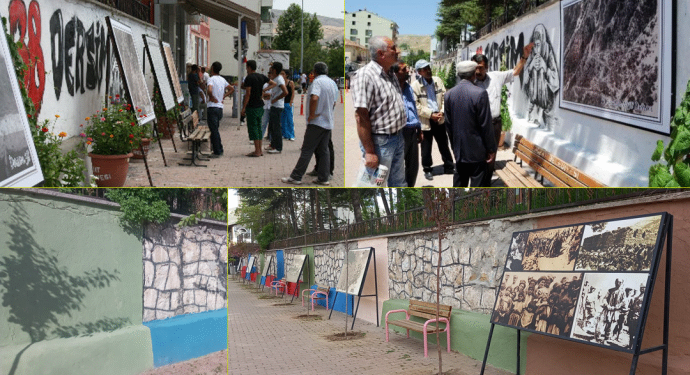 Kaymakamlık Dêrsim katliamı fotoğraflarını kaldırdı