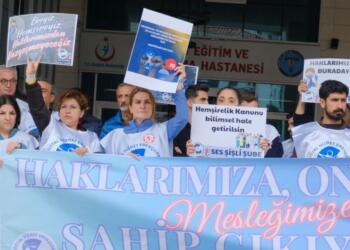 Hemşireler insanca çalışma için birçok kentte eylemde