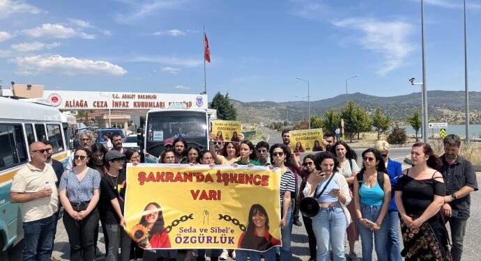 Uğur ve Örkmez için cezaevi önünden seslendiler