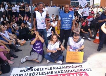 Bayraklı Belediyesi’nde işçiler 5 gündür eylemde