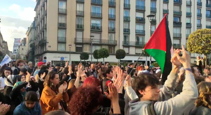 Fransa’nın Rennes kentinde İsrail protestosu