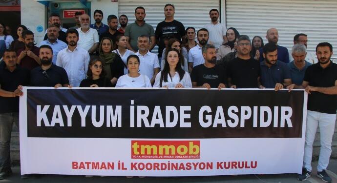 TMMOB’den kayyım tepkisi: Halkın iradesine saygı duyun