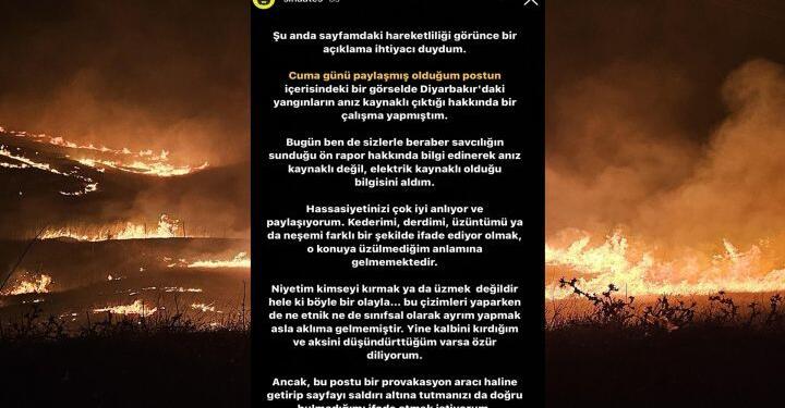 Onedio yangına ilişkin ırkçı karikatürü kaldırdı