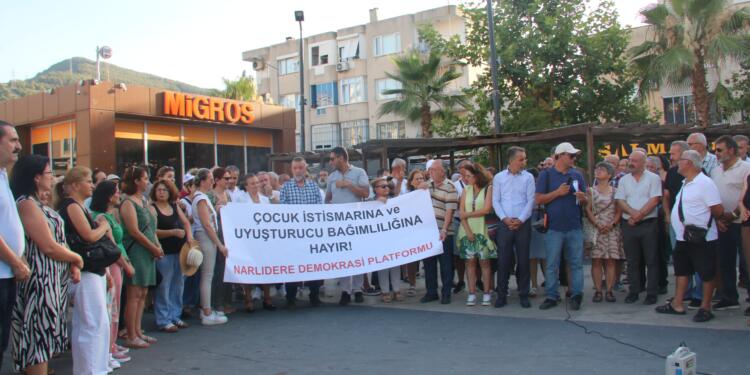 Narlıdere’de çocuğa tecavüz protesto edildi