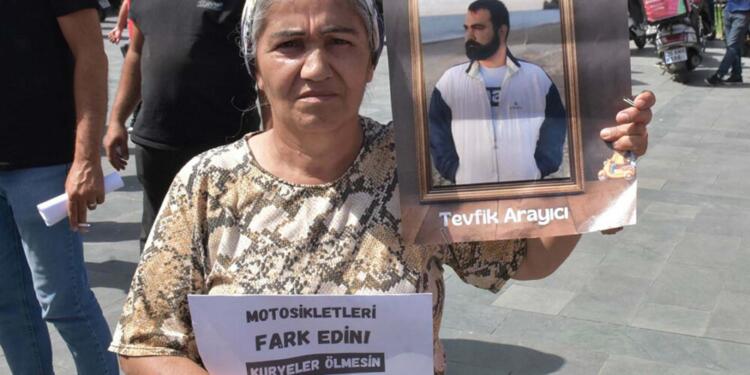 Motokuryeler iş cinayetinde hayatını kaybedenler için eylem yaptı