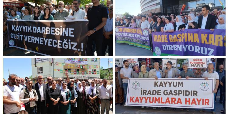 Amed’te kayyım yürüyüşle protesto edildi