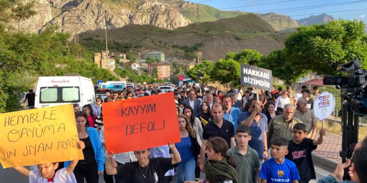 Colemêrg’te miting sonrası yürüyüş başladı