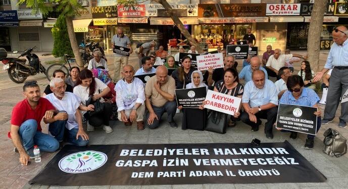 Adana’da kayyım eylemi: Halkın iradesine ipotek konamaz