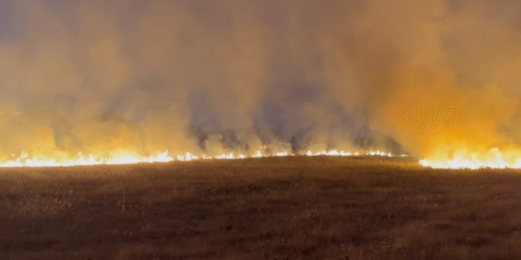 Semsûr’un Faxrikan köyünde yangın çıktı