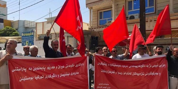 Türkiye’nin Federe Kurdistan bölgesindeki saldırıları protesto ediliyor