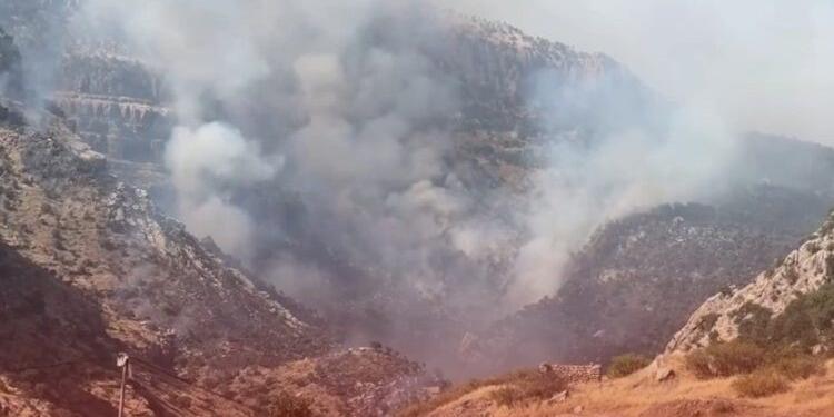 Duhok’ta bombardıman yangına neden oldu