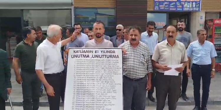 Serav’da 33 Kurşun anması: ‘Kemikleri dahi verilmedi, mezarları bile yok’