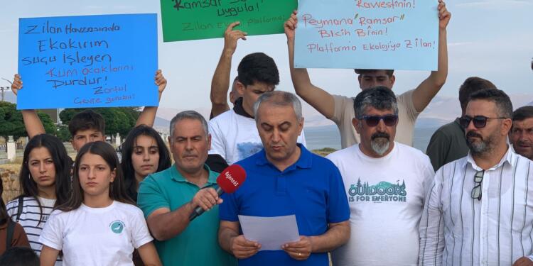 Wan’da kıyı işgaline karşı eylem