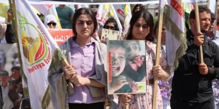 DAİŞ’ten kurtarılan kadınlar yürüyüşe katıldı