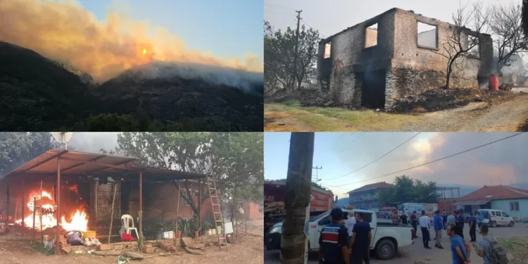 Manisa’daki yangın 3’üncü gününde: Bir mahallede tüm evler yandı