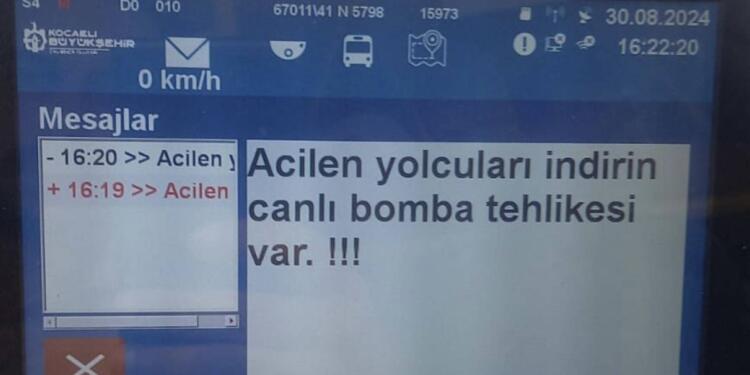 Kocaeli’de otobüslerde canlı bomba ihbarı