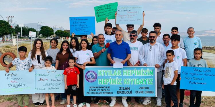 Wan’da kıyı işgaline karşı eylem