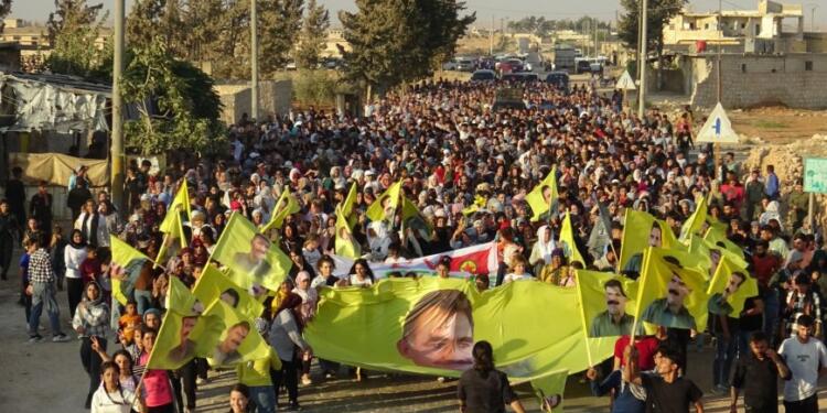 Şehba’da Abdullah Öcalan’ın özgürlüğü için yürüyüş