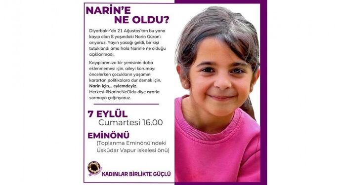 Kadınlar Narin için bir araya gelecek