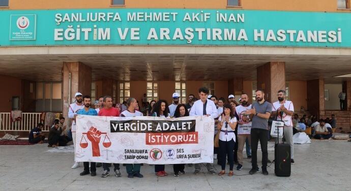 Sağlık emekçileri vergide adalet talebini sürdürüyor