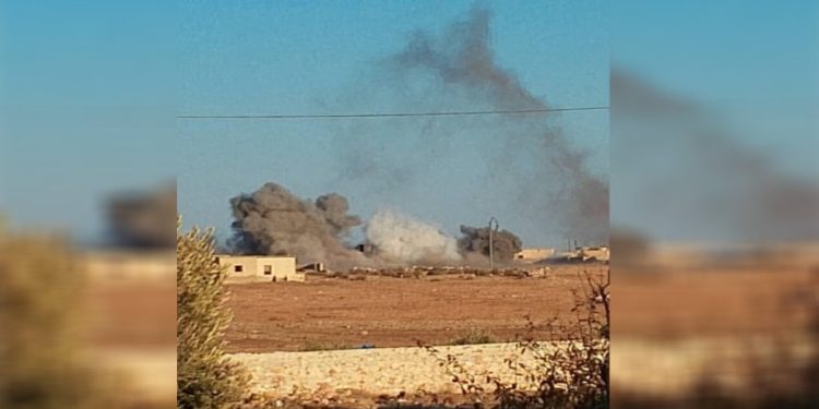 Şehba’nın 4 köyü obüslerle bombalandı